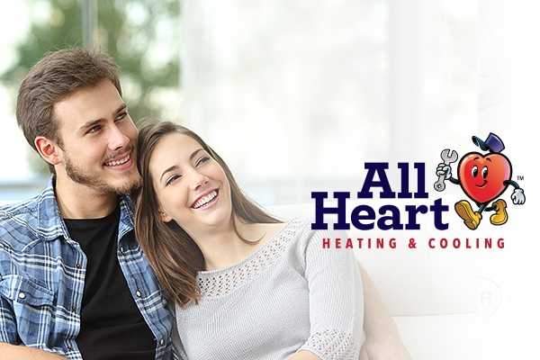 All Heart happy couple's smile with mascot image